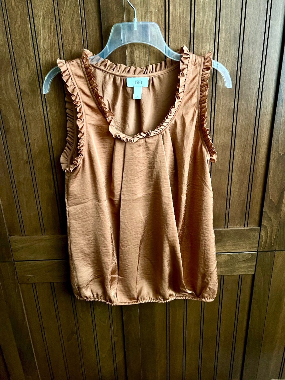 Ann Taylor Loft Ruffled Edge Sleeveless Tank Top Size S